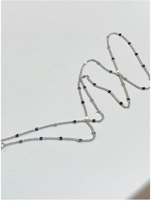 Lucky Star Jewelry Choker Halskette, 925 Silber, vergoldet, Damen, gray - Bild 1