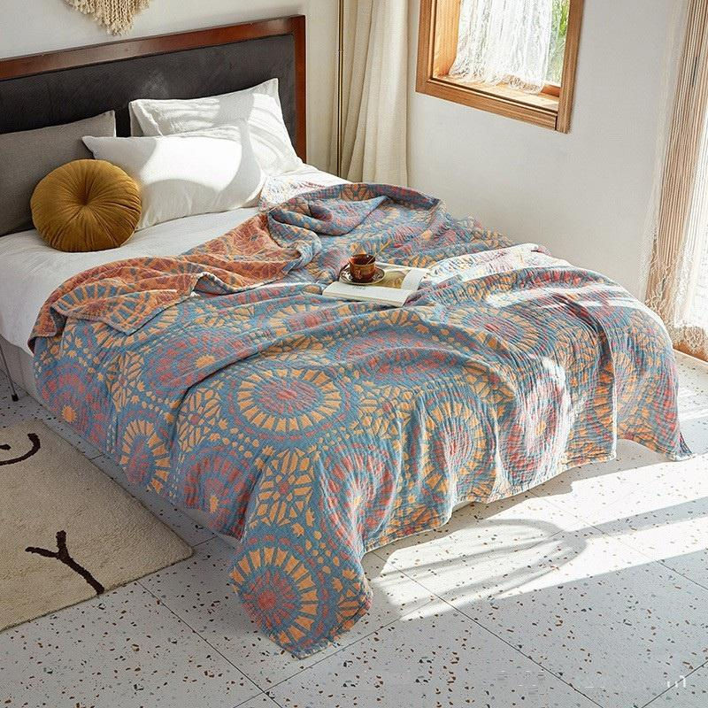 HKDA Musselin Bettbezug aus 100% Baumwolle mit Jacquard-Floral-Muster in Grau, B/L: 150 x 200 cm - Bild 5
