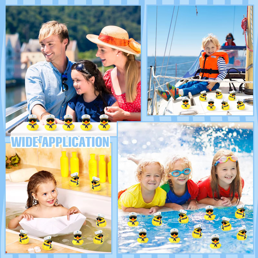 BXA Gummienten mit Sonnenbrille, Kreuzfahrt-Enten, gelbe Enten, 1-teiliges Set - Bild 3