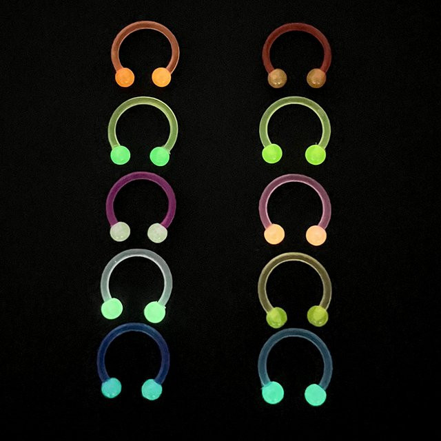 HONGTU BOBY JEWELRY Septum-Piercing-Ringe, Acryl, Bunt, Unisex - Bild 1