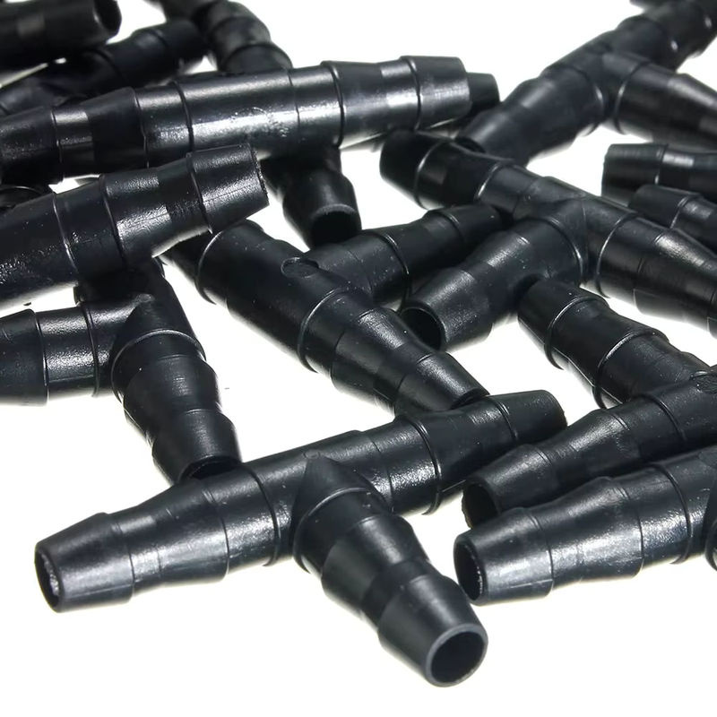 30 Stück Universal-T-Stücke mit Widerhaken für Tropfbewässerungssysteme, 1/4 Zoll Anschluss für 4/7 mm Wasserschläuche - Bild 2