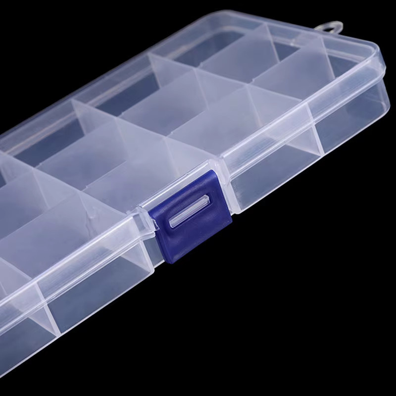 ieniaW Sigur Schmuckaufbewahrungsbox aus Kunststoff, transparent, Organizer für Perlen, Ohrringe und Ringe - Bild 4