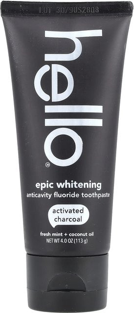 Hello Epic Whitening Fluorid-Zahnpasta mit Aktivkohle, 113 g - Bild 1