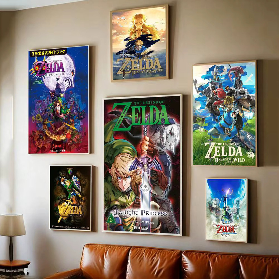 Potdemiel Zelda Video Game Wandaufkleber Whitepaper Sticker für dein Zimmer oder Café in Weiß und Multicolor - Bild 5