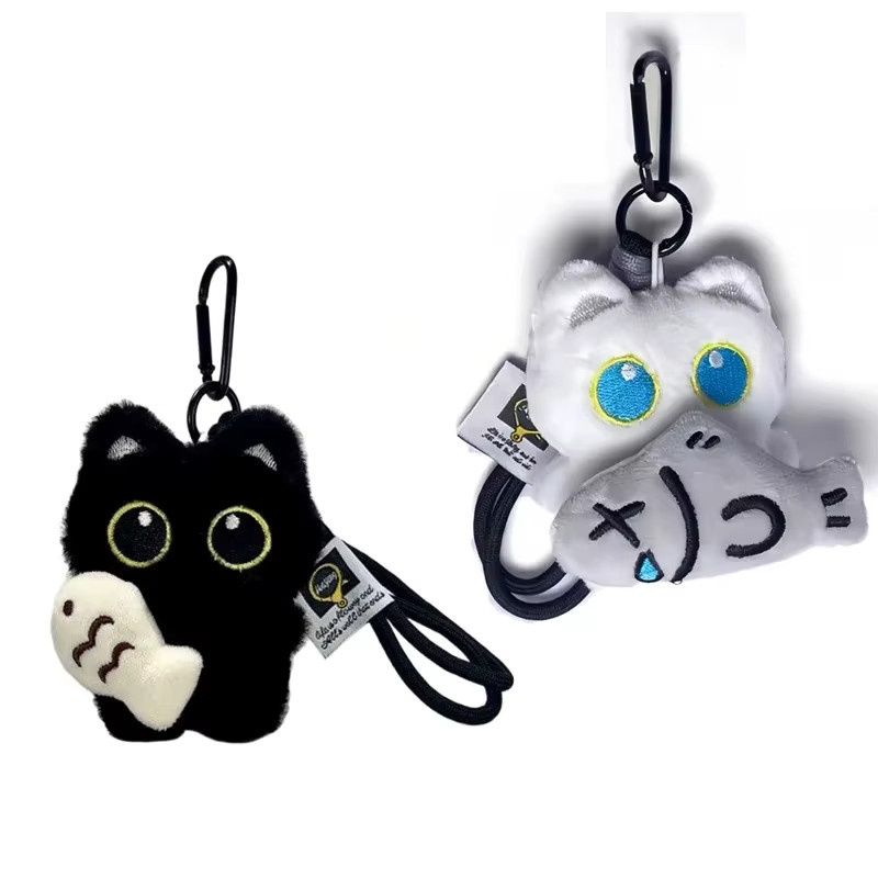 Anhänger schwarze Katze, Plüsch, Unisex - Bild 5