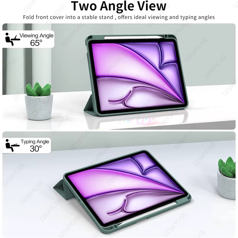 DZSWYCASE Schutzhülle für iPad Air 11 M2 M3, iPad Pro 11, iPad 10 und iPad Mini 6 mit Stifthalter-Abdeckung in Blau oder Grün - Bild 3