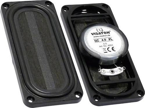 Visaton SC 4.9 FL Breitbänder Schwarz mit Holz-Membran, 4W, 8 Ohm, 3.5 Zoll, Oval - Bild 1