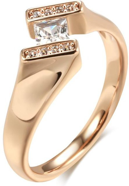 Kinel Ring, quadratische Zirkon, Damen, beige - Bild 1