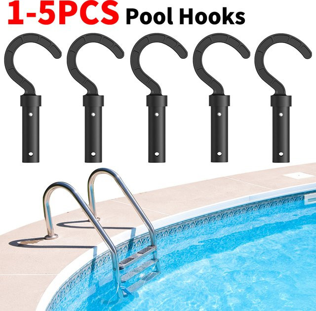 JOCESTYLE Ersatzhaken für Roboter-Pool-Staubsauger und Teleskopstangen für oberirdische Pools, Schwarz - Bild 1