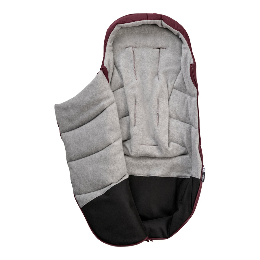 Bugaboo Fußsack aus Fleece in Dunkelrot mit reflektierenden Elementen - Bild 2
