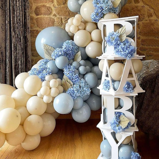 4er Set Baby Party Boxen mit Teddybär-Motiv für den 1. Geburtstag und Gender Reveal Partys in Weiß - Bild 1