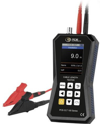 PCE Instruments Kabellängentester PCE-CLT 100 in Schwarz mit Messbereich von 5 bis 1500 m für 86 Kabeltypen - Bild 1