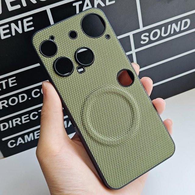 Magnetische Schutzhülle für Nothing Phone 3 aus weichem TPU und Nylon-Gewebe in Schwarz, Rot, Pink oder Grün - Bild 1