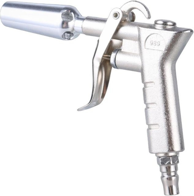 SoleMemory Luftblaspistole aus Aluminiumlegierung mit Kupferdüse und 11 cm Verlängerung in Silber - Bild 1