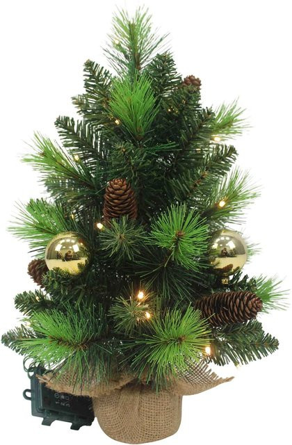 Näve Outdoor LED Weihnachtstannenbaum Noel in Gold und Grün - Bild 1