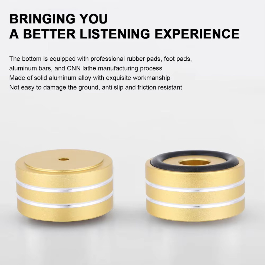 Lautsprecher Isolation Füße aus Aluminiumlegierung in Schwarz für Subwoofer, DAC, CD-Player und Verstärker - Bild 3