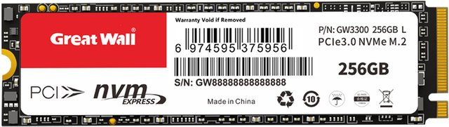 Great Wall M.2 NVMe PCIe 3.0 SSD Interne Festplatte in Schwarz - Bild 1