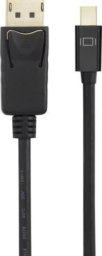 Renkforce Mini-DisplayPort auf DisplayPort Adapterkabel Schwarz, Länge: 1,00 m, RF-4538172 - Bild 1