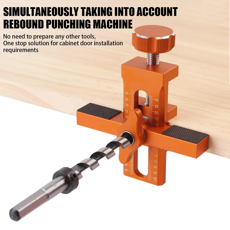 LTOOLS 2-in-1 Positionierer für Schranktüren in Orange, Montagevorrichtung für 6 mm, 8 mm und 10 mm Rebounder - Bild 5