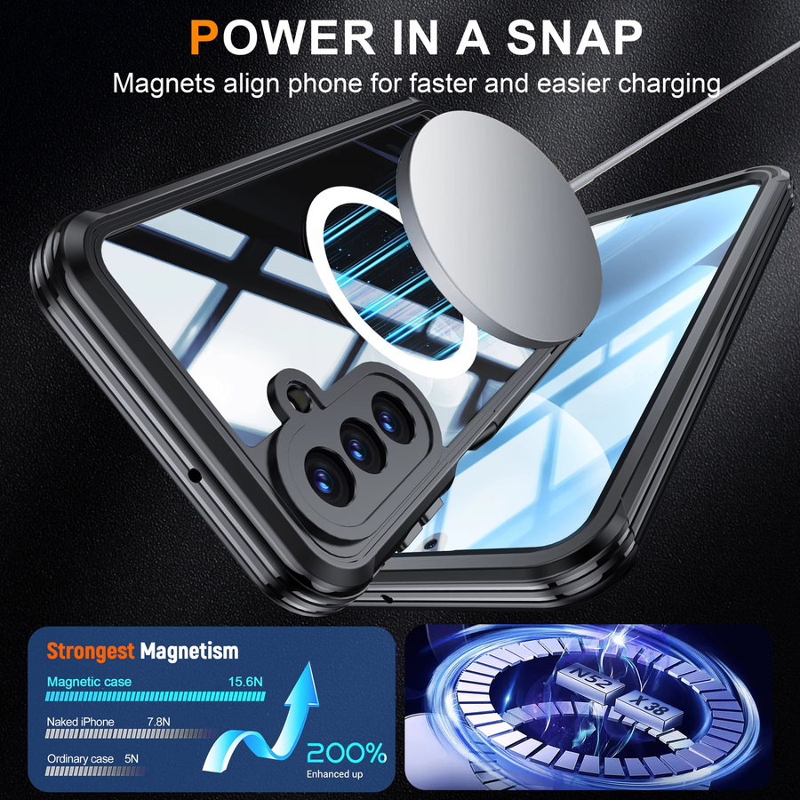 Shellbox Magnetische Handyhülle für Samsung A17 A16 A36 A56 Transparent Staub- und Sturzschutz - Bild 4
