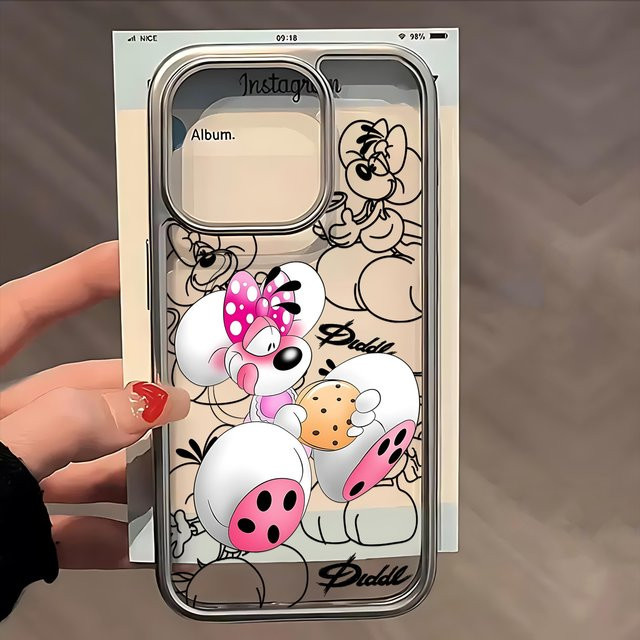 Mart121 Cartoon D-Diddls Handyhülle für iPhone 17 16 15 14 13 12 11 Pro Max X XR XS Max Plus – Transparente weiche Rückabdeckung in Multicolour - Bild 1