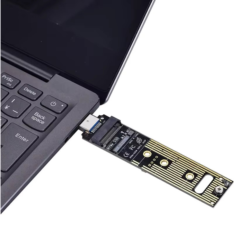FTBTOC M.2 NVMe SSD zu USB 3.1 Gen2 Adapter, 10 Gbit/s PCI-E zu USB-A 3.0 Konverter, Schwarz, passend für Samsung 970 960 und Intel M.2 Festplatten - Bild 2
