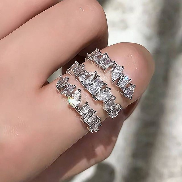 Huitan Ring, Silber, Zirkonia, Damen - Bild 1