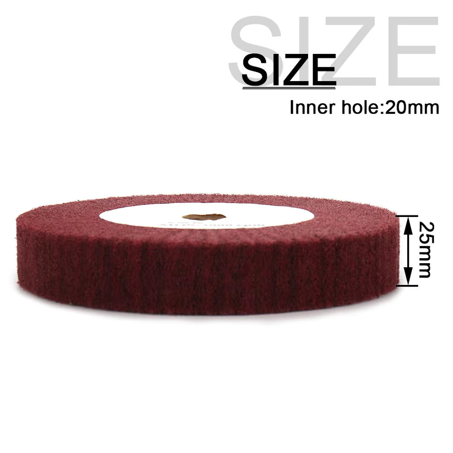 SI FANG Vlies-Polierscheibe aus Nylon als Fächerscheibe zur Metallreinigung und Rostentfernung, Dicke: 2,5 cm - Bild 2