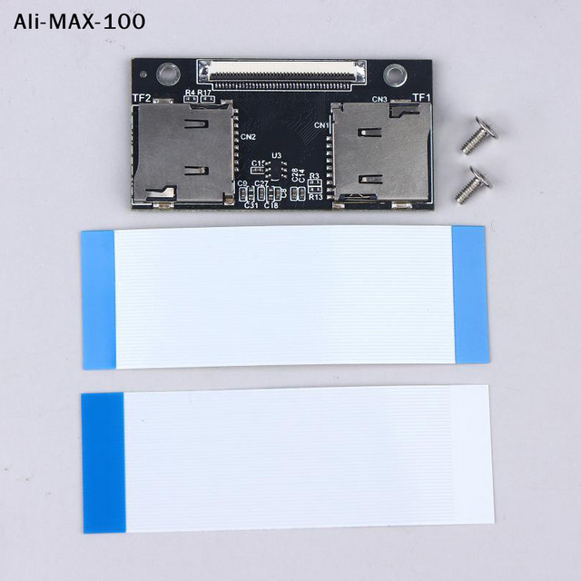 AyS Dual-TF-Speicherkarte microSD Erweiterungskarte in Schwarz für Computer, industrielle Steuerungsmaschinen, VCR und NAS - Bild 1
