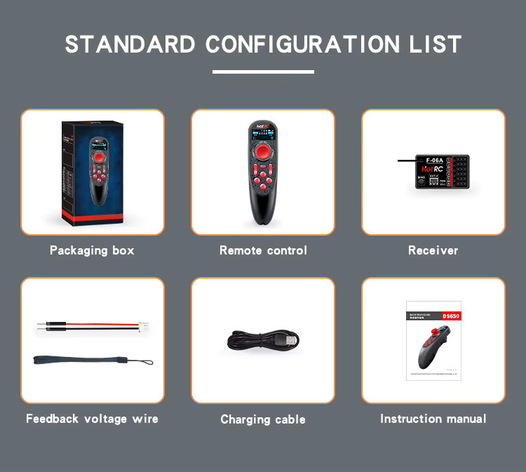 HOTRC DS-650 6CH 2,4G Radio System Sender, Zubehör - Bild 5