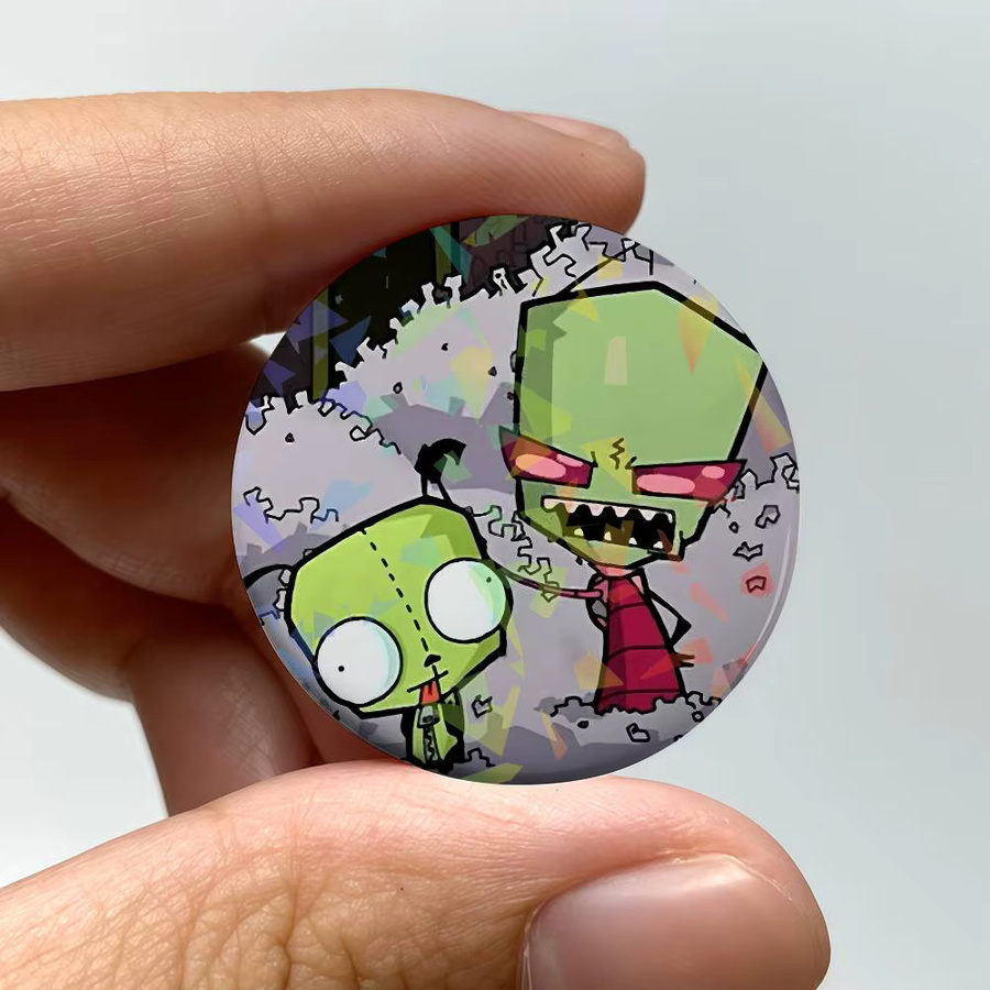 Brosche Alien ET Green Invader ZIM, Unisex - Bild 5