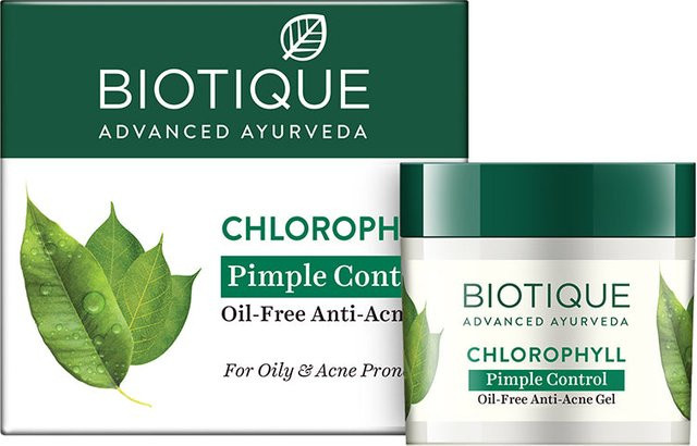 Biotique Bio Chlorophyll Anti-Akne-Gel, 50 g, für unreine Haut - Bild 1