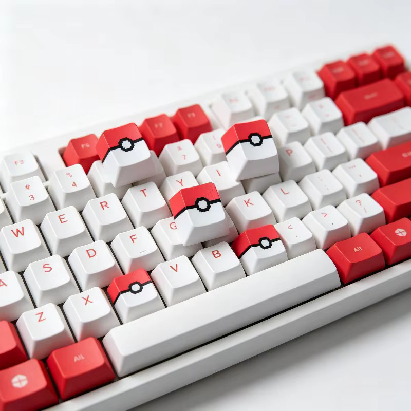 TAKARA TOMY Pokemon Pokeball Pixel Art Tastenkappe in Rot, einzelne benutzerdefinierte ESC-Tastenkappe aus PBT für mechanische Tastaturen mit Cherry MX Switch - Bild 2
