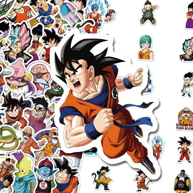 Dragon Ball Aufkleber, Bunt, 60-teiliges Set - Bild 1