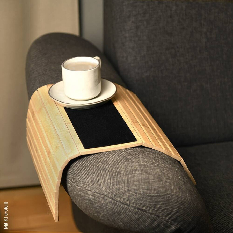 Kesper Tablett aus Natur Bambus in Braun B/H/L: 32 x 0,7 x 42 cm - Bild 2
