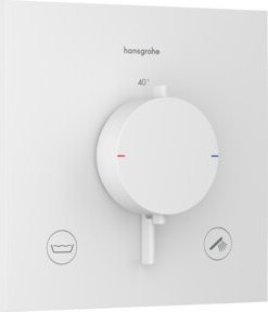 Hansgrohe Thermostat Ecostat Comfort E UP Unterputz-Thermostatarmatur mit Safety Stop in Mattweiß - Bild 1