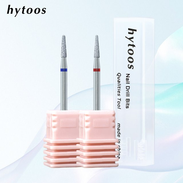 HYTOOS Nagelbohrer, runder Kegel, Chrom-Diamant, 2mm, glänzend - Bild 1