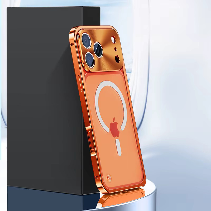 BeisFun MagSafe Telefonhülle mit Metalllegierungsrahmen für iPhone 17, 16, 15, 14, 13 Pro Max Plus, magnetische Stoßstange, matt und transparent in Lila - Bild 2