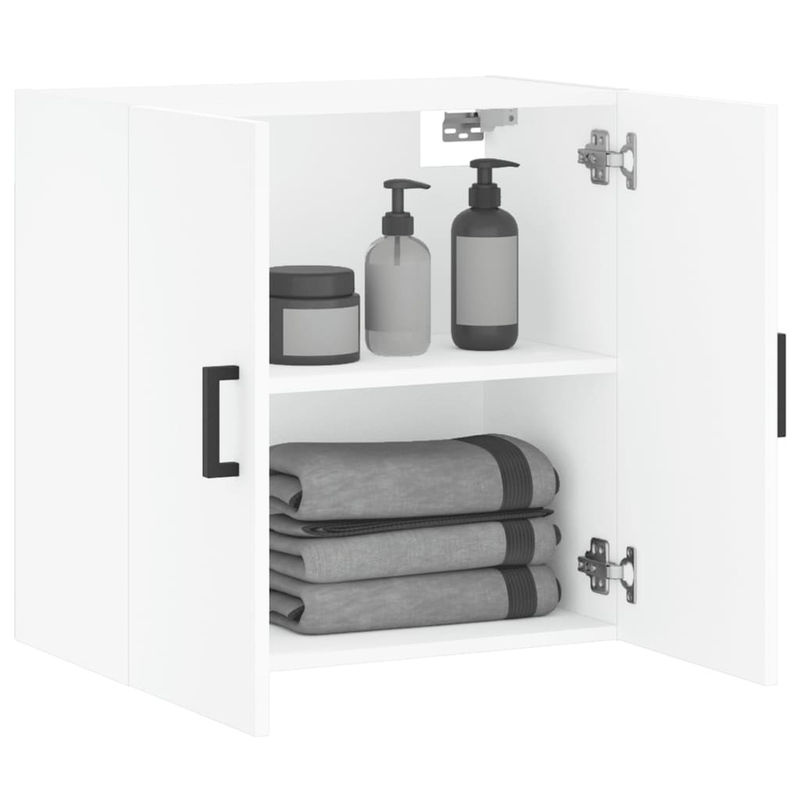 Vidaxl Hängeschrank Modern in Weiß aus Holzwerkstoff mit Drehtüren, B/T/H: 60 x 31 x 60 cm - Bild 2