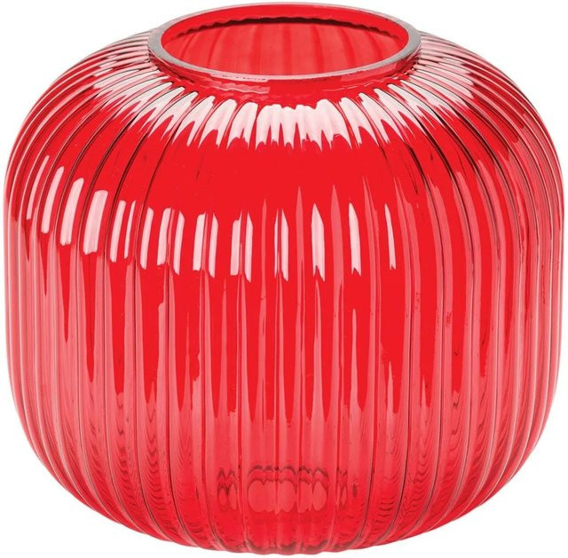 Orion Lightstyle Glas Lampenschirm in Rot mit klassischer Formgebung, Durchmesser: 20 cm, Fassung E27 - Bild 1