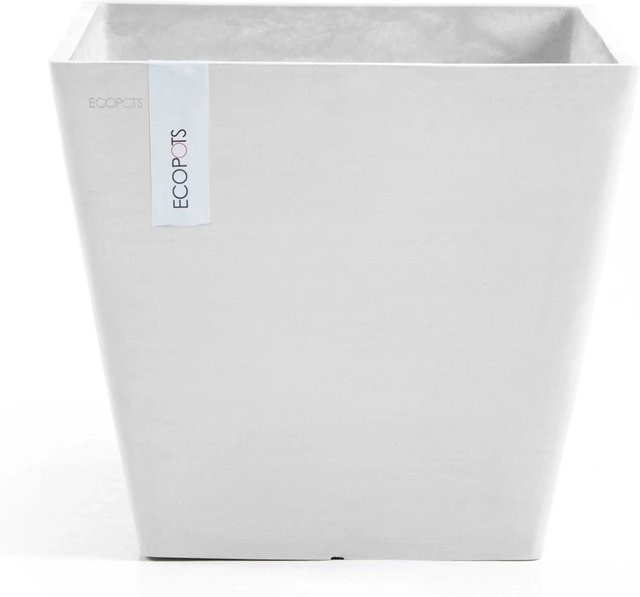 Ecopots Pflanztopf Rotterdam Weiß quadratisch B/T/H: 30 x 30 x 26 cm - Bild 1