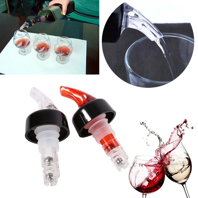 Qiilu Automatischer Weindekanter mit 15 ml Dosierfunktion in Rot für Barware und Flüssigkeitsspender - Bild 1