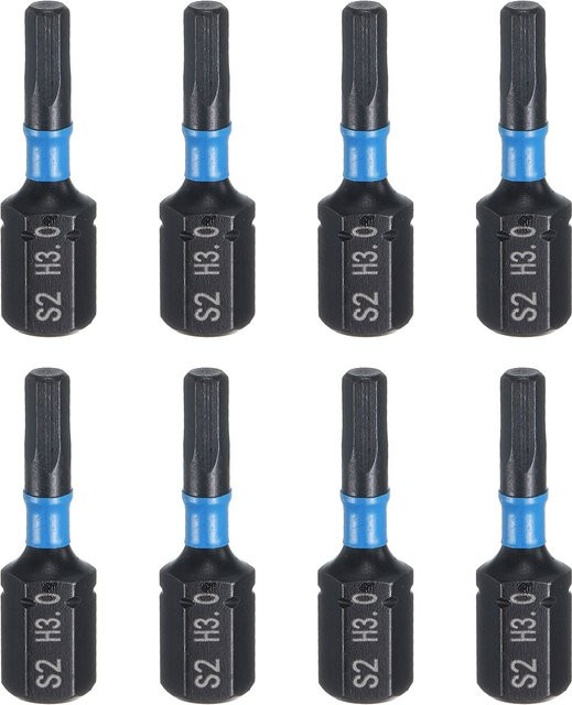 UXCELL Magnetische Sechskant-Schraubendreher-Bits im Set, 1/4 Zoll Sechskantschaft, Länge: 25 mm, Farbe: Schwarz - Bild 1