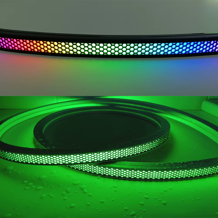FUNZENXIN LED-Streifen-Lichtdiffusor Neon-Flex aus Silikon, IP67 wasserdicht und blendfrei, für 2835 und 5050 RGB LED-Streifen, Farben: Schwarz oder Weiß - Bild 4