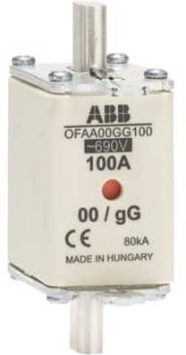 ABB NH-Sicherung 100A 690V Set aus 3 Stück in Weiß - Bild 1