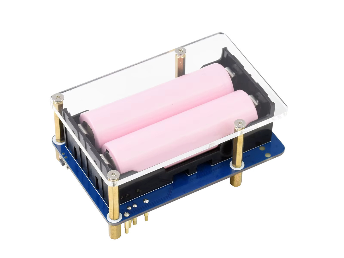 Waveshare USV HAT (B) unterbrechungsfreie Stromversorgung für Raspberry Pi 5/4B/3B mit 5V und 5A zur Nutzung von 2x 18650 Li-Batterien - Bild 3