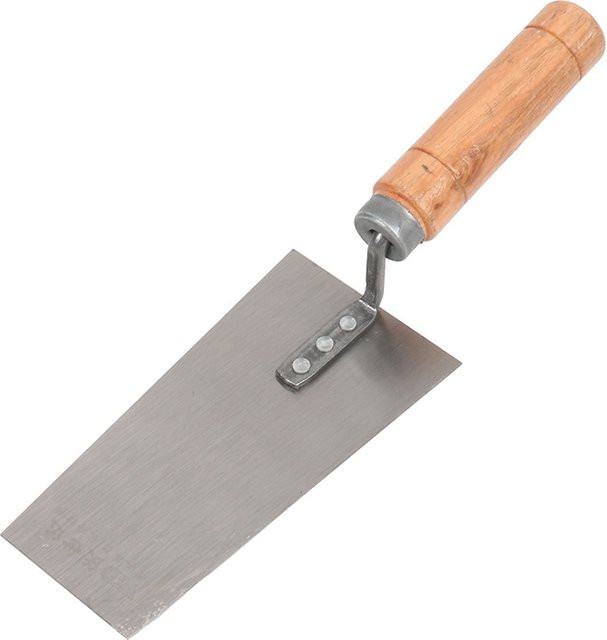Edelstahl Spachtelmesser mit Holzgriff für Zement und Beton, silberfarbene Kelle und Wandspatel für Handwerkzeuge - Bild 1