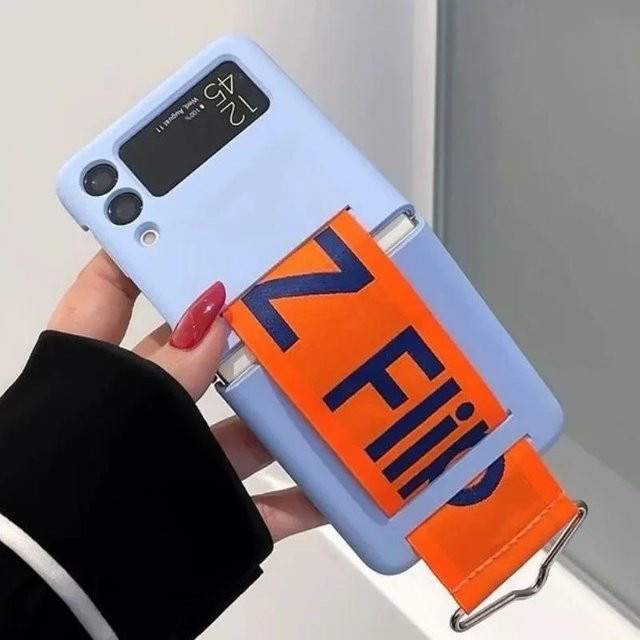 Stoßfeste Hartschalenhülle mit Luxus-Armband für Samsung Galaxy Z Flip 7 6 5 4 3 in verschiedenen Farben - Bild 1