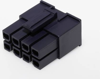 Molex Buchsengehäuse-Kabel Schwarz, 8 Polzahl, Rastermaß: 5,7 mm - Bild 1