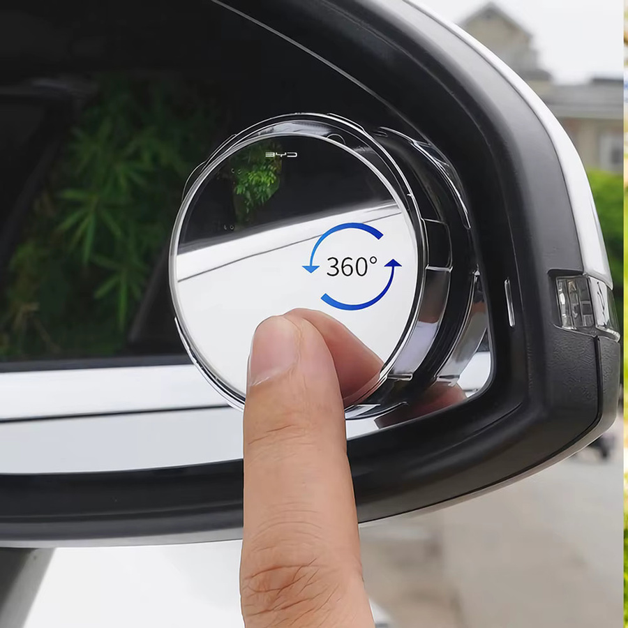 360 Grad verstellbarer Weitwinkel-Auto-Rückspiegel als konvexer Totwinkel-Spiegel für BYD Modelle in Silber - Bild 6
